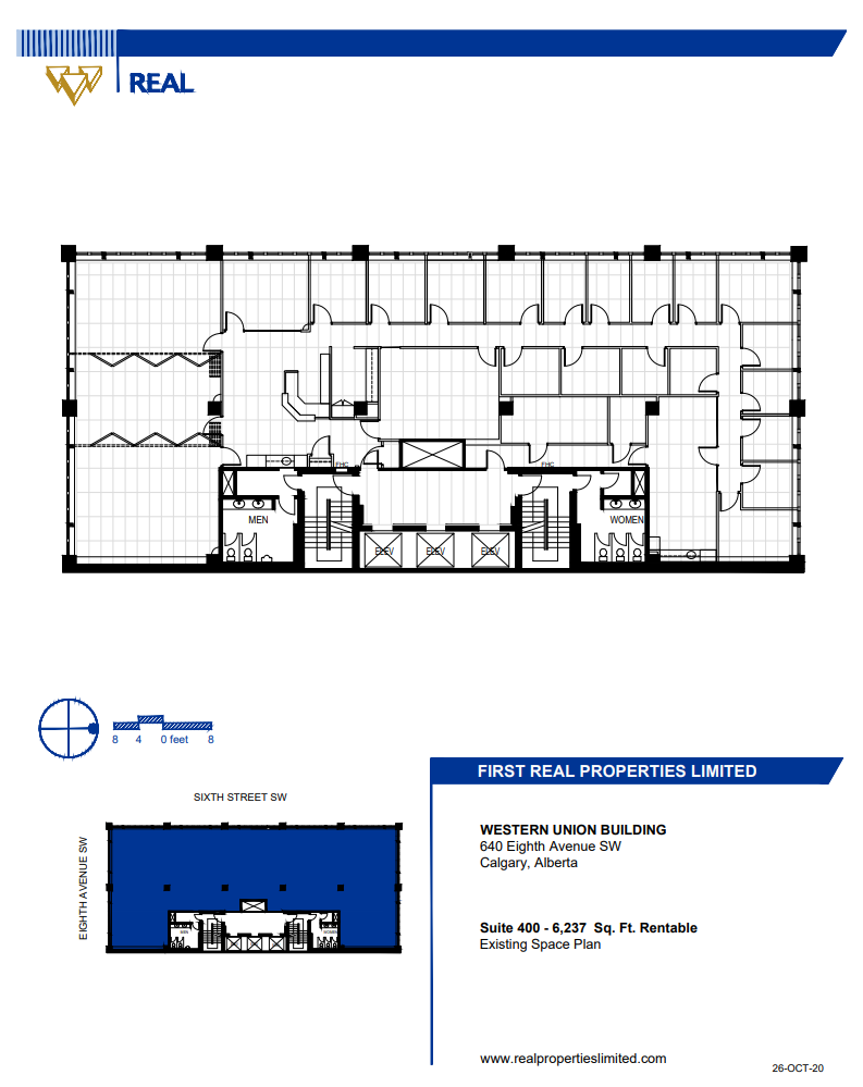 640 8th Ave SW, Calgary, AB à louer Plan d’étage- Image 1 de 1