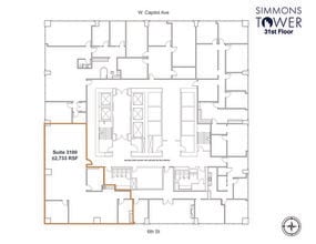 425 W Capitol Ave, Little Rock, AR à louer Plan d’étage- Image 1 de 2