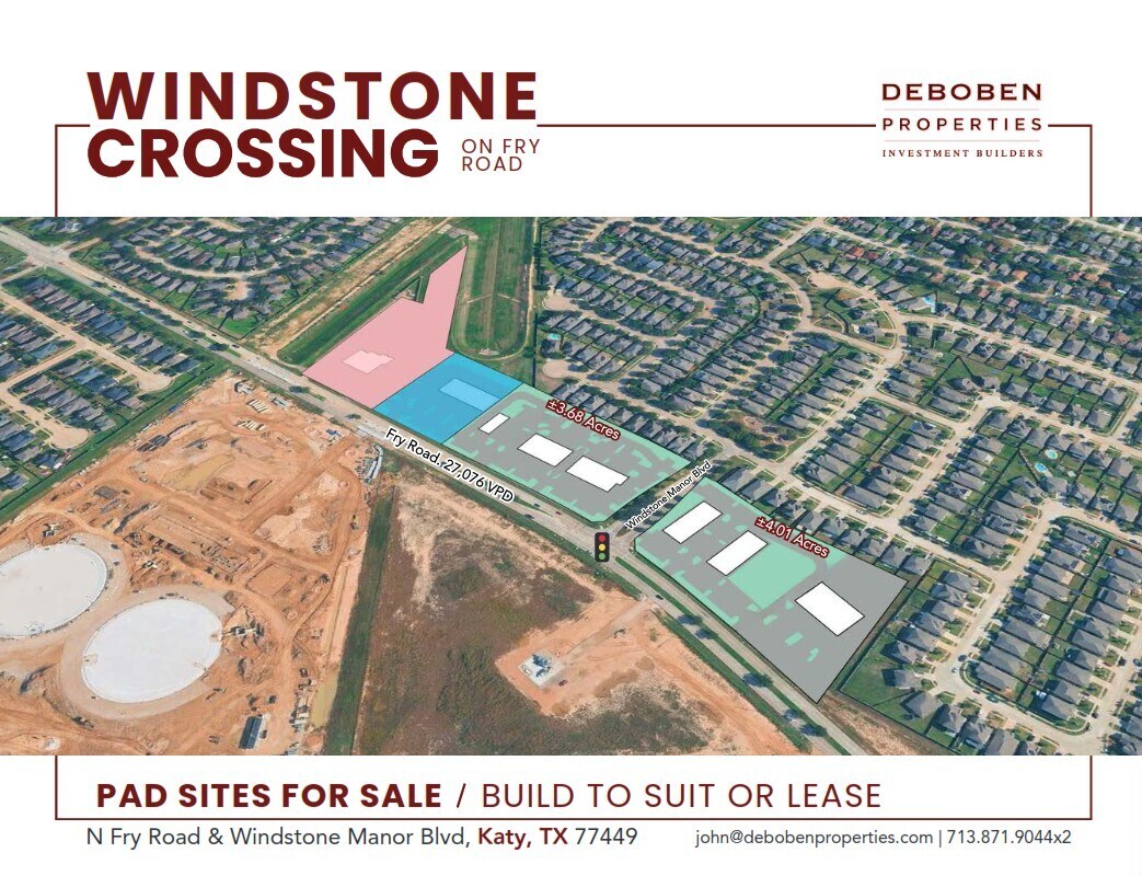 N Fry Rd & Windstone Manor Blvd, Katy, TX à vendre Photo principale- Image 1 de 7