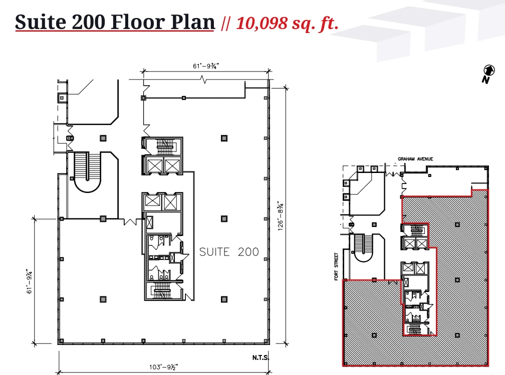 200 Graham Ave, Winnipeg, MB for lease Floor Plan- Image 1 of 1