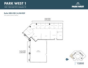 1501-1507 Lyndon B Johnson Fwy, Dallas, TX à louer Plan d’étage- Image 2 de 2