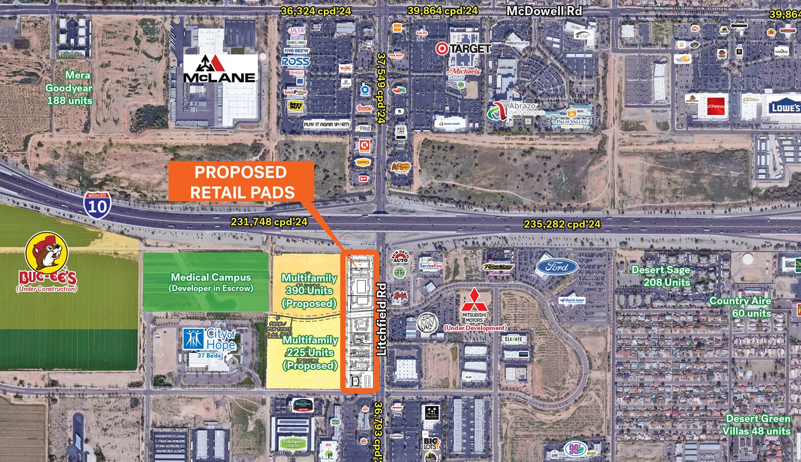 SWC Interstate 10 & Litchfield Rd, Goodyear, AZ for lease Primary Photo- Image 1 of 3