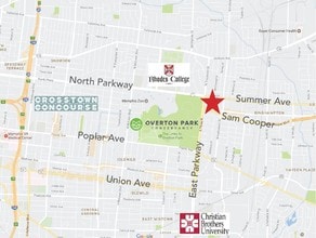 2347 Summer Ave, Memphis, TN - AERIAL map view