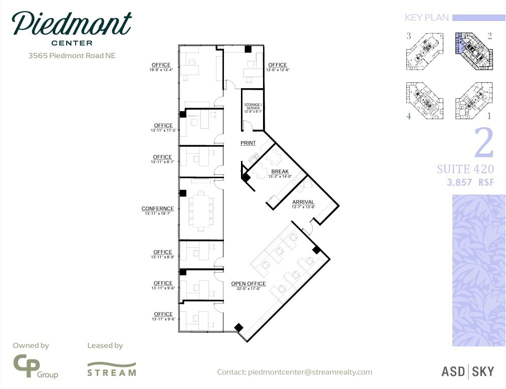3495 Piedmont Rd NE, Atlanta, GA à louer Plan d’étage- Image 1 de 1