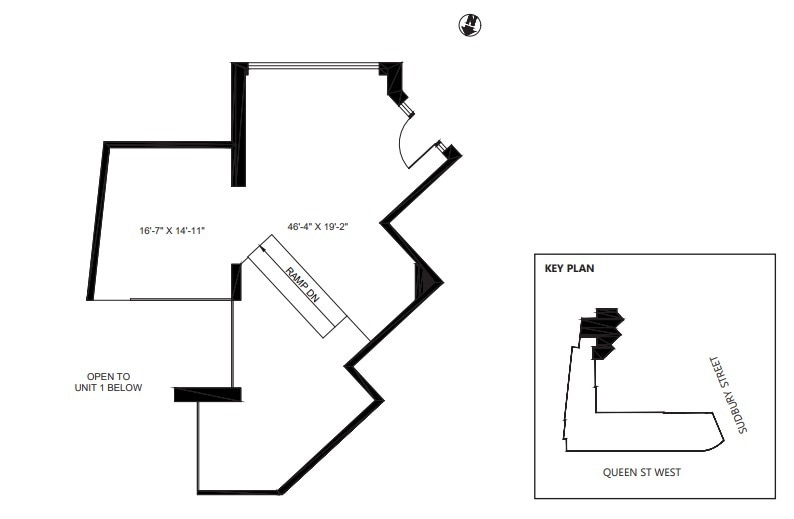 1181 Queen St W, Toronto, ON à louer Plan d’étage- Image 1 de 8