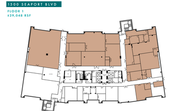 1400 Seaport Blvd, Redwood City, CA à louer Plan d  tage- Image 1 de 1