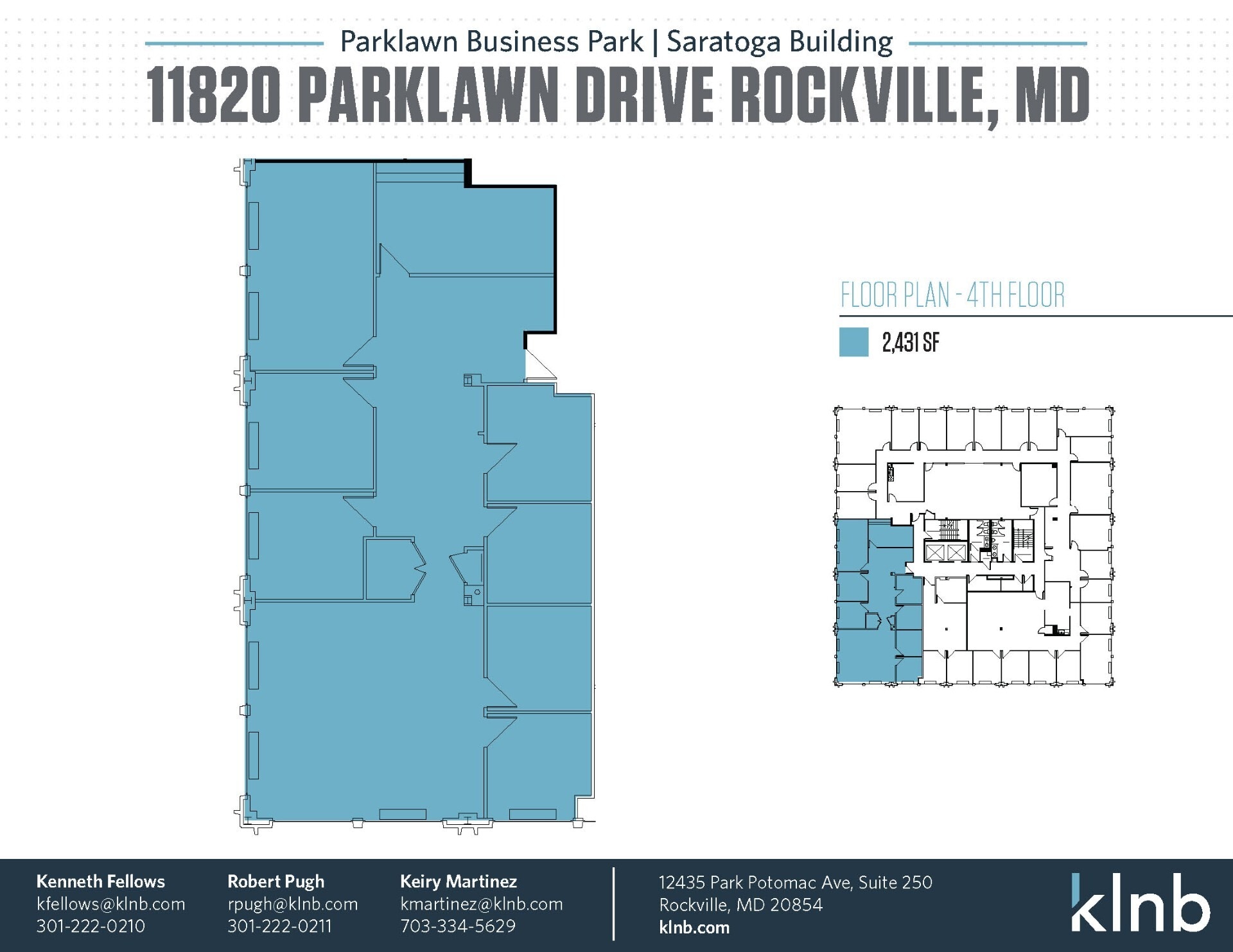 11820 Parklawn Dr, Rockville, MD à louer Plan d’étage- Image 1 de 1