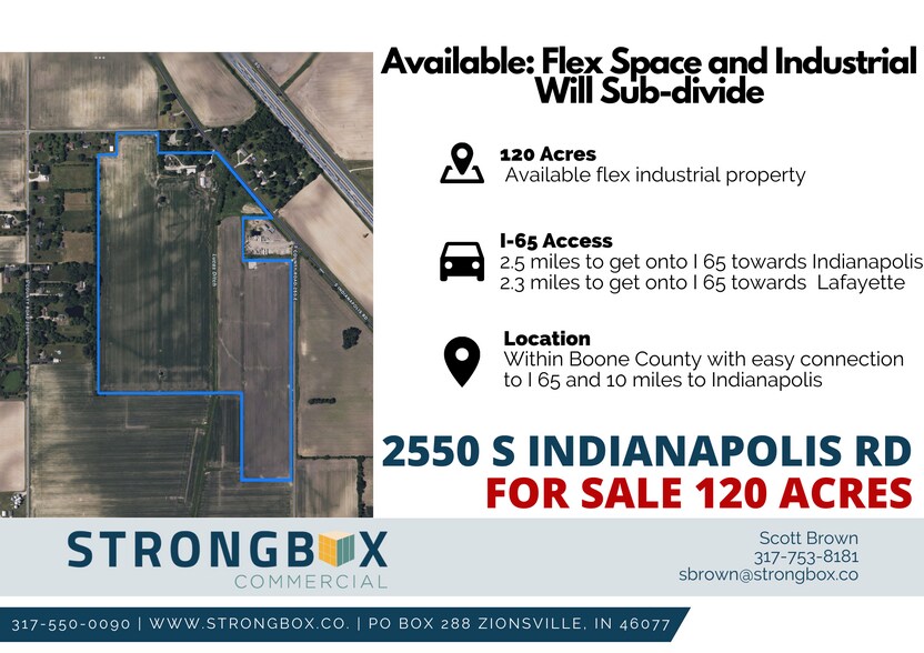 2550 S Indianapolis Rd, Lebanon, IN à vendre - Aérien - Image 3 de 4
