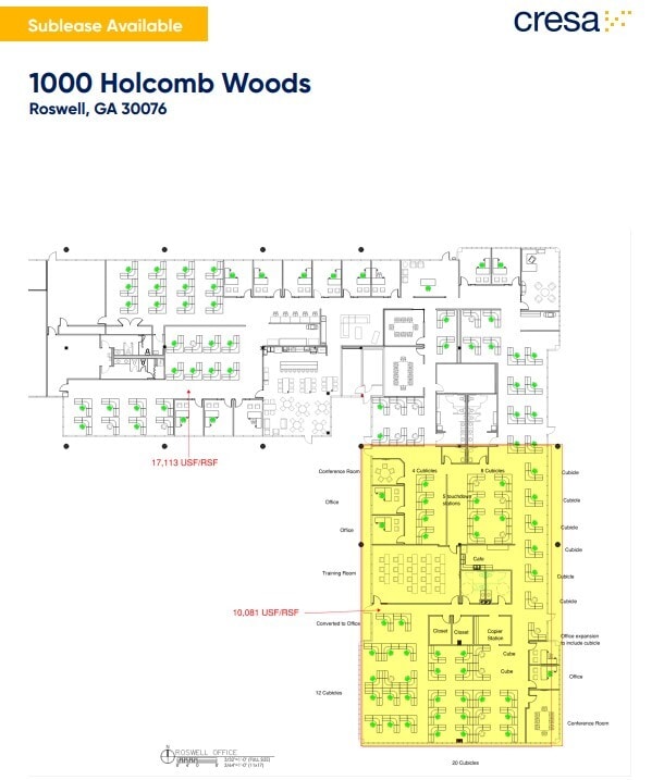 1000 Holcomb Woods Pky, Roswell, GA à louer Plan d’étage- Image 1 de 1