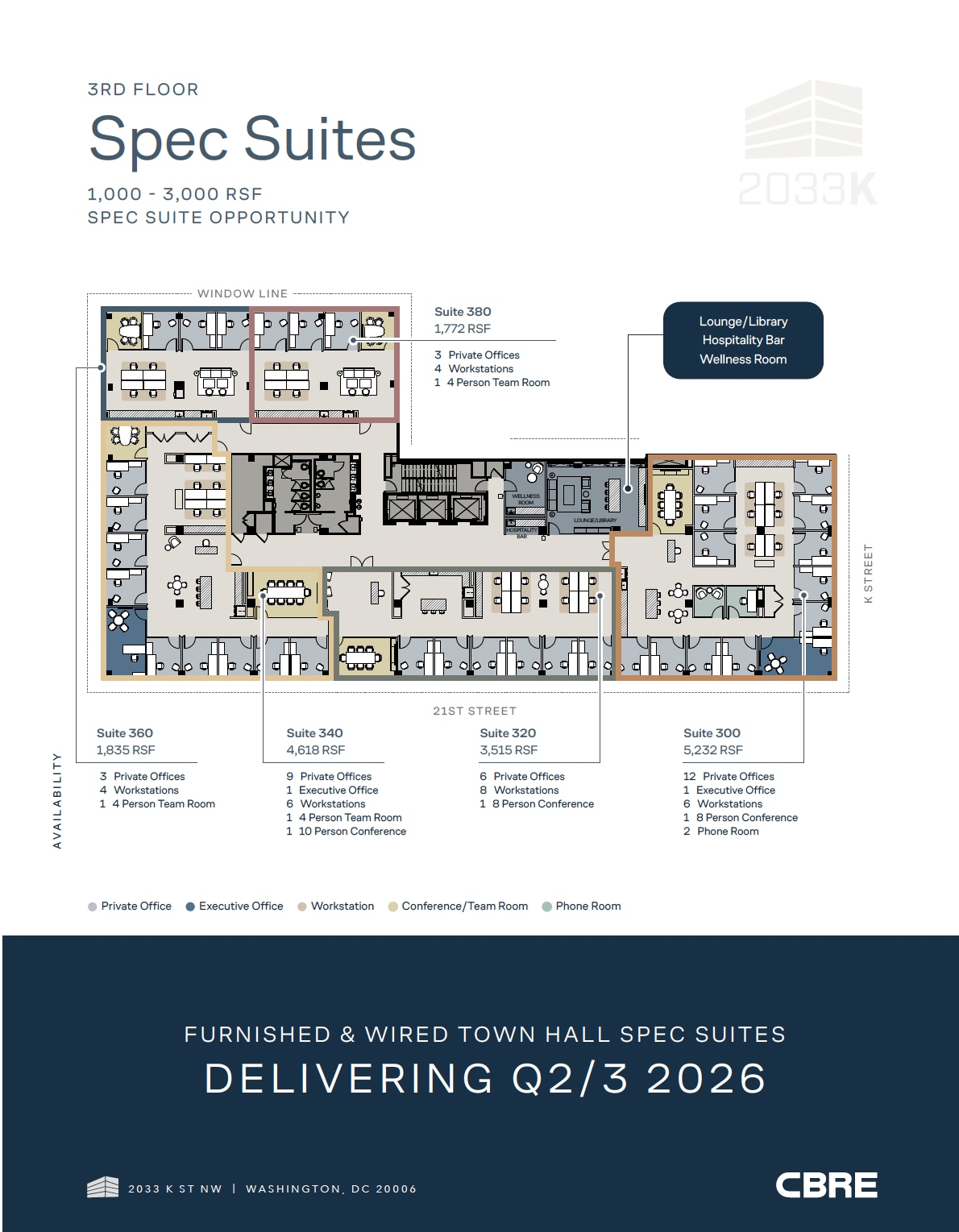 2033 K St NW, Washington, DC à louer Plan d’étage- Image 1 de 1