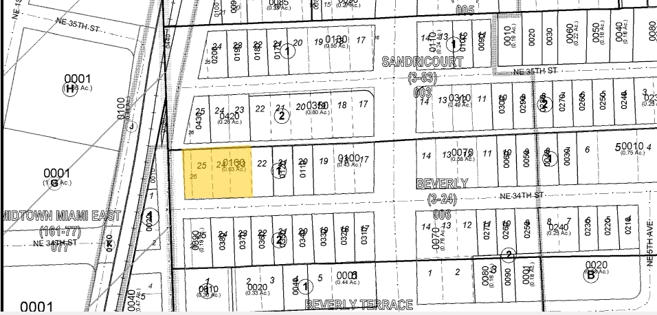 225 NE 34th St, Miami, FL à louer - Plan cadastral - Image 2 de 3