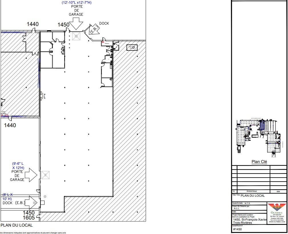 1650 Rue Saint François Xavier, Trois-Rivières, QC à louer Plan d’étage- Image 1 de 2