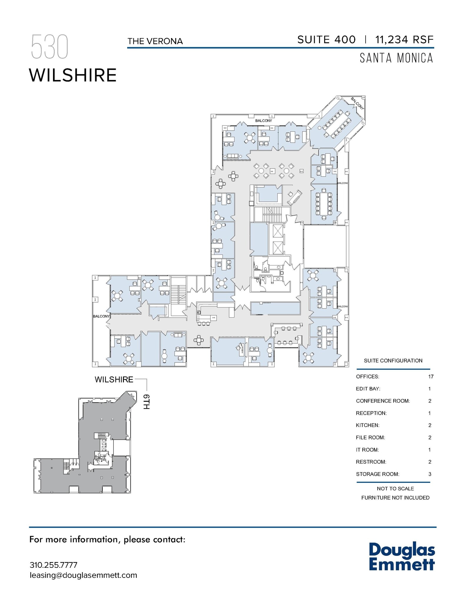 530 Wilshire Blvd, Santa Monica, CA à louer Plan d’étage- Image 1 de 1