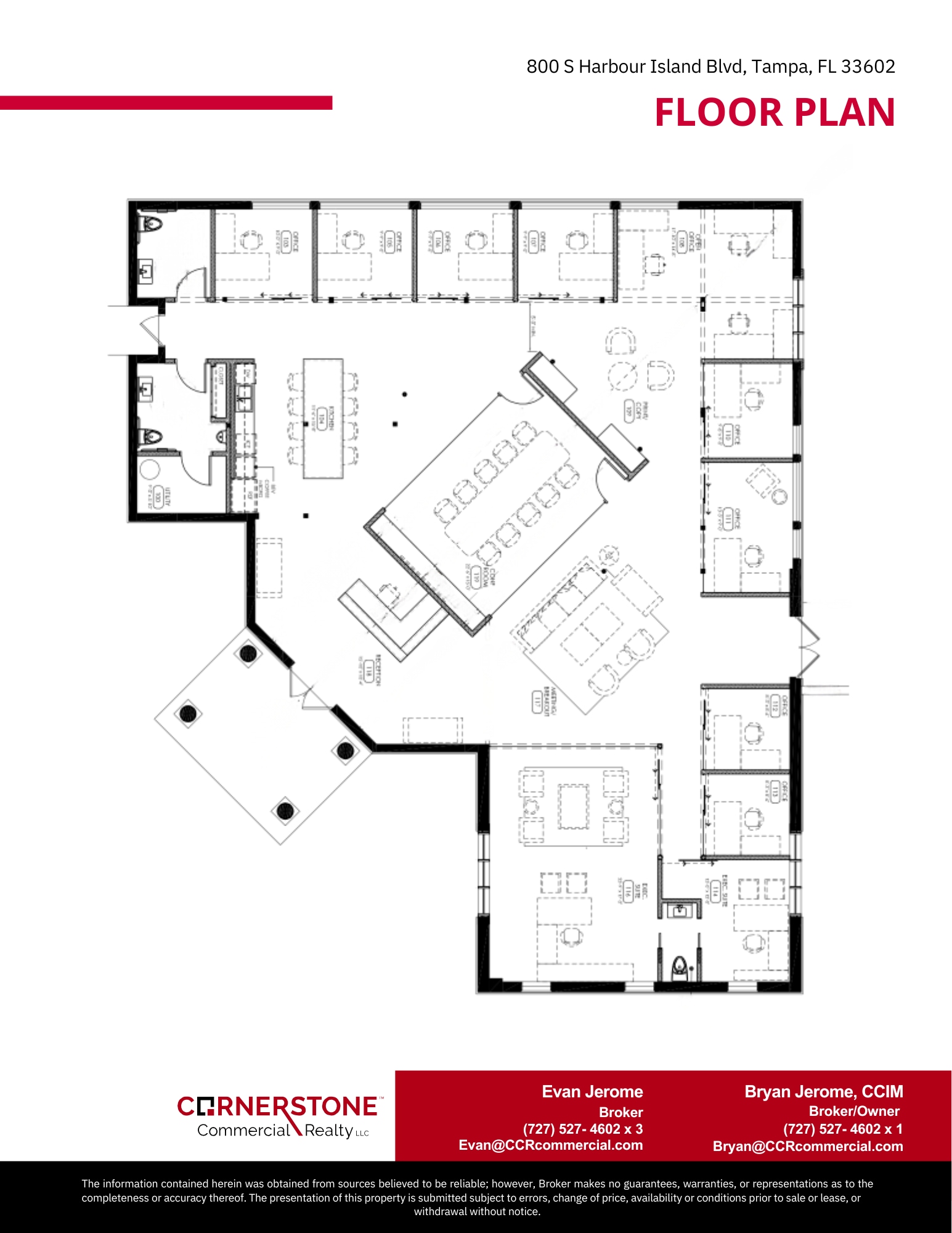 800 S Harbour Island Blvd, Tampa, FL à louer Plan d’étage- Image 1 de 1