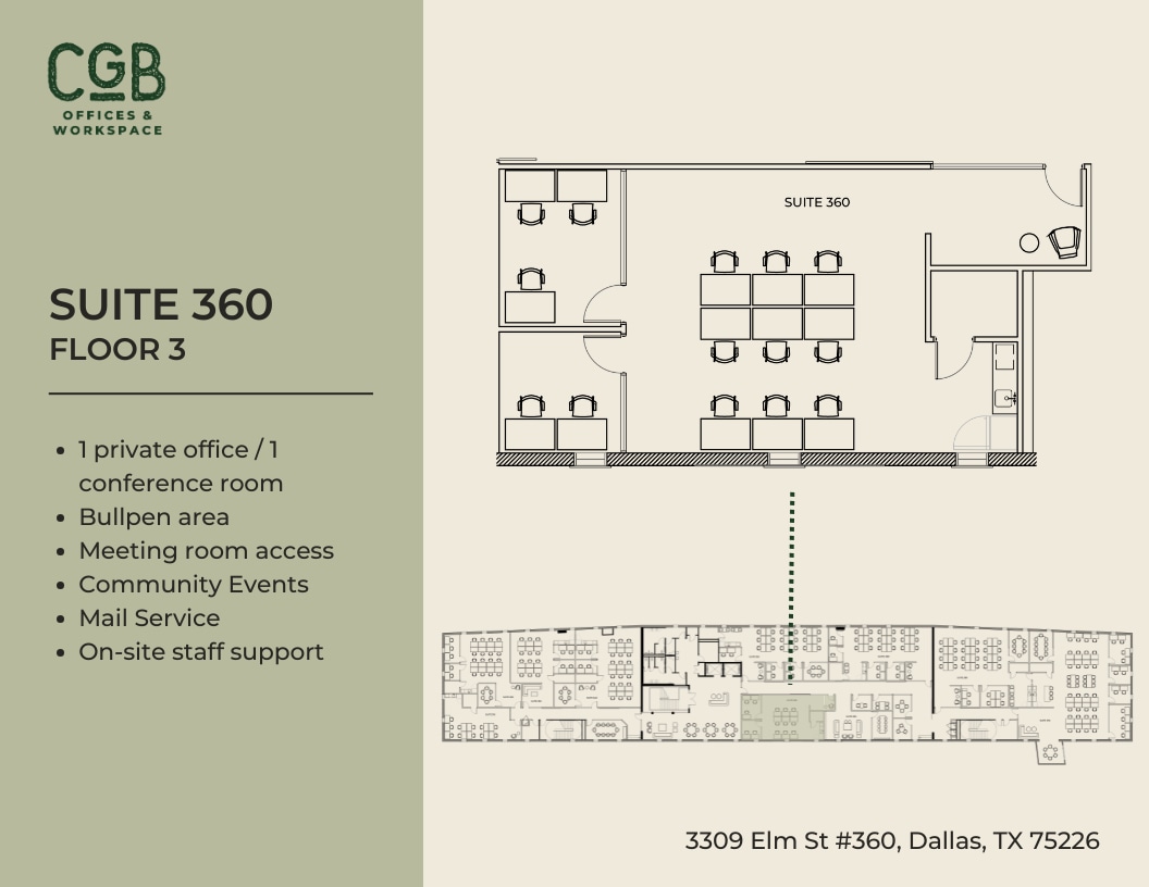 3309 Elm St, Dallas, TX for lease Typical Floor Plan- Image 1 of 1