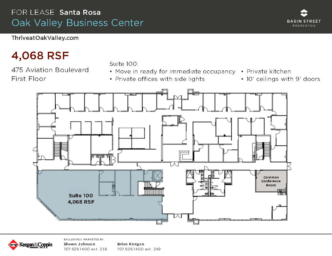 475 Aviation Blvd, Santa Rosa, CA à louer Plan d  tage- Image 1 de 1