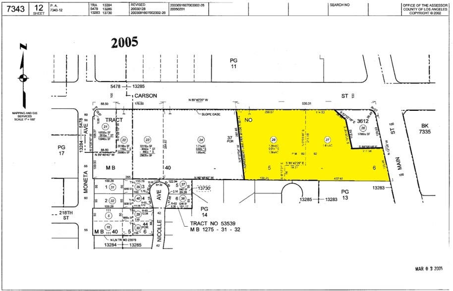 100-168 W Carson St, Carson, CA for lease - Plat Map - Image 3 of 3