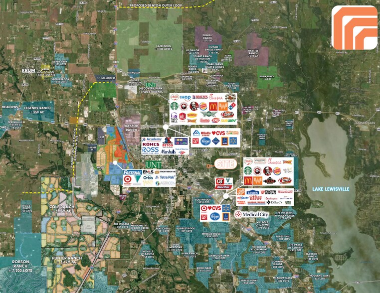 878 S Woodrow Ln, Denton, TX à vendre - Aérien - Image 3 de 3