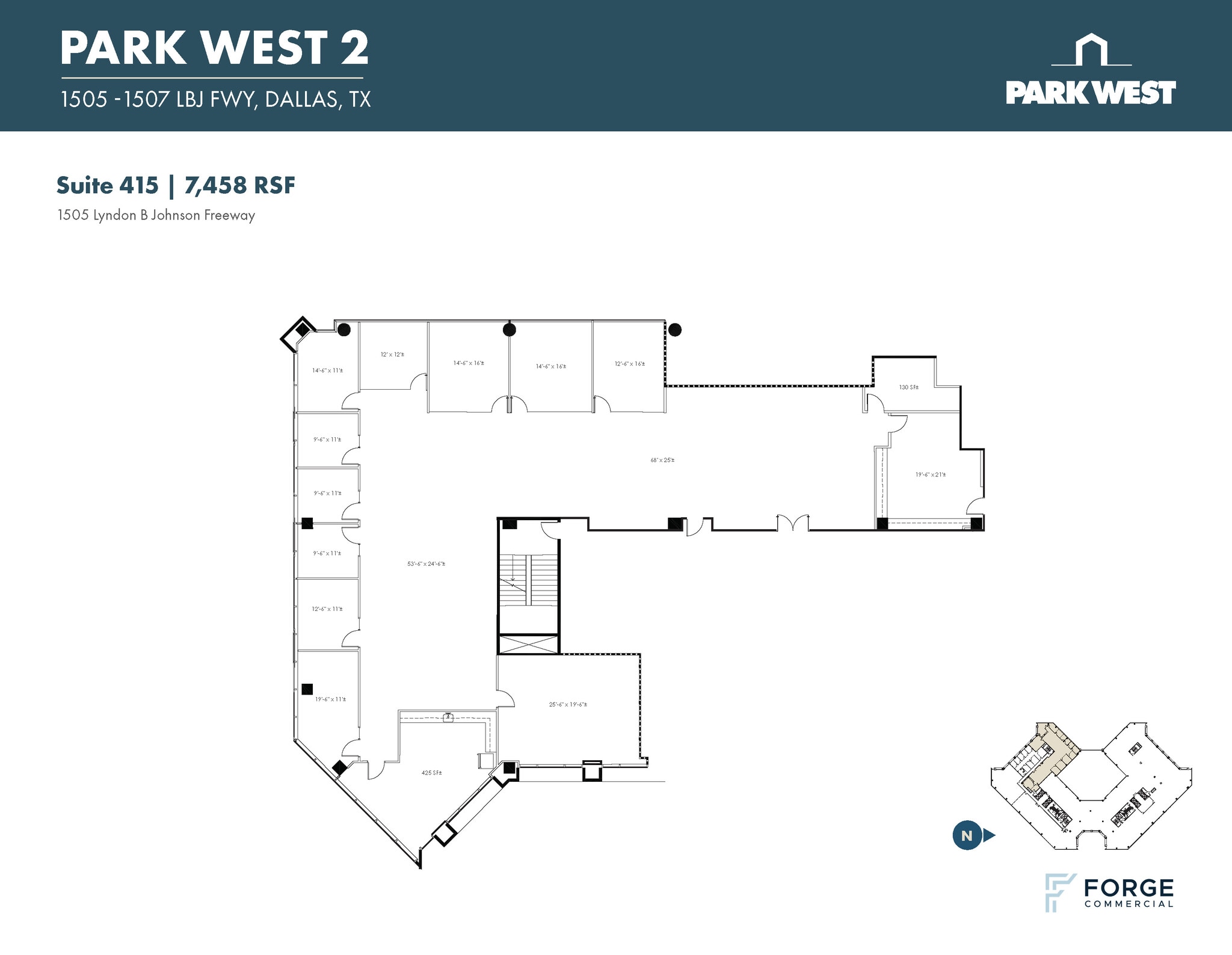1501-1507 Lyndon B Johnson Fwy, Dallas, TX à louer Plan d’étage- Image 1 de 2