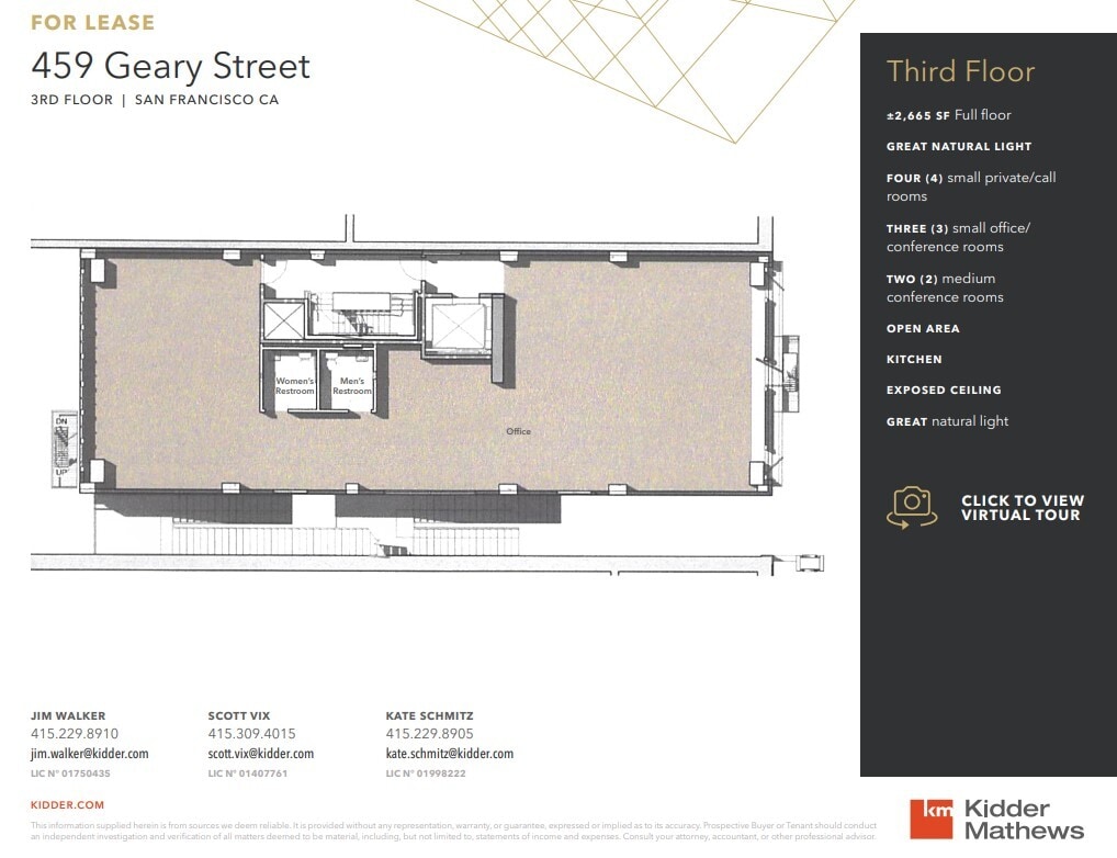 459 Geary St, San Francisco, CA for lease Floor Plan- Image 1 of 6