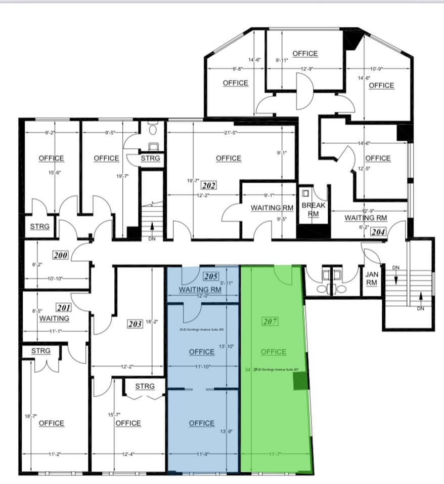 2920-2926 Domingo Ave, Berkeley, CA à louer Plan d’étage- Image 1 de 1