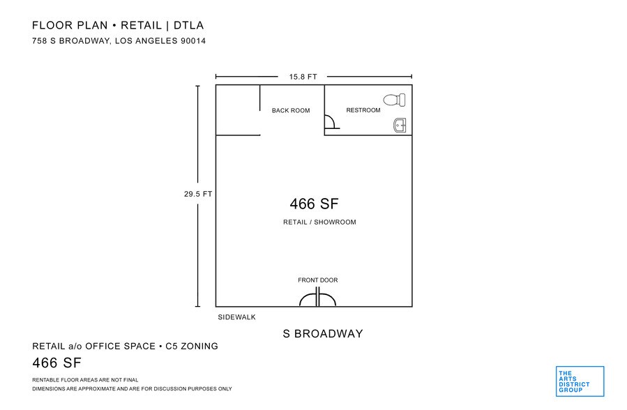 850 S Broadway, Los Angeles, CA à louer - Plan d’étage - Image 3 de 5