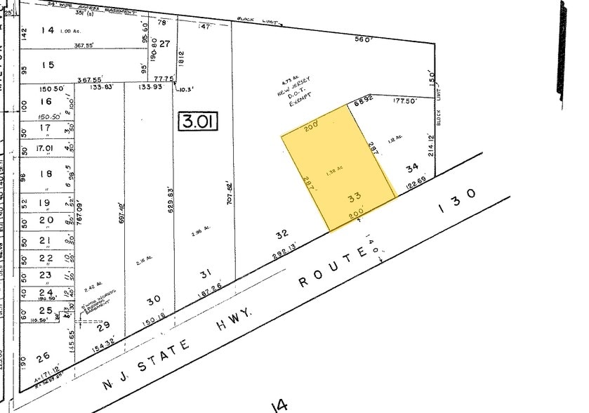 1114-1120 Crown Point Rd, Westville, NJ à louer - Plan cadastral - Image 1 de 6