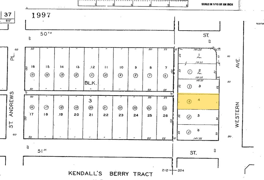 5017 S Western Ave, Los Angeles, CA for lease - Plat Map - Image 3 of 52