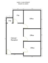 2-24 W Cass St, Joliet, IL for lease Floor Plan- Image 1 of 1