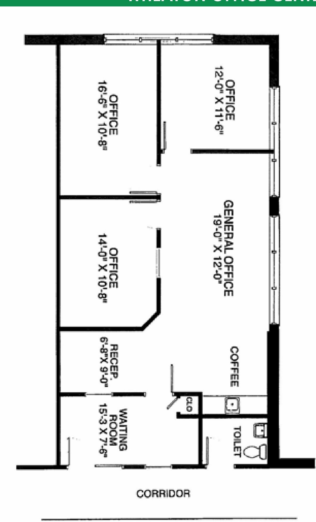 290-300 S County Farm Rd, Wheaton, IL for lease Floor Plan- Image 1 of 3