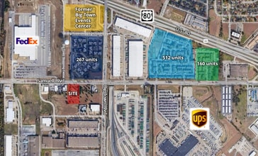 4800 Samuell, Mesquite, TX - AERIAL  map view - Image1