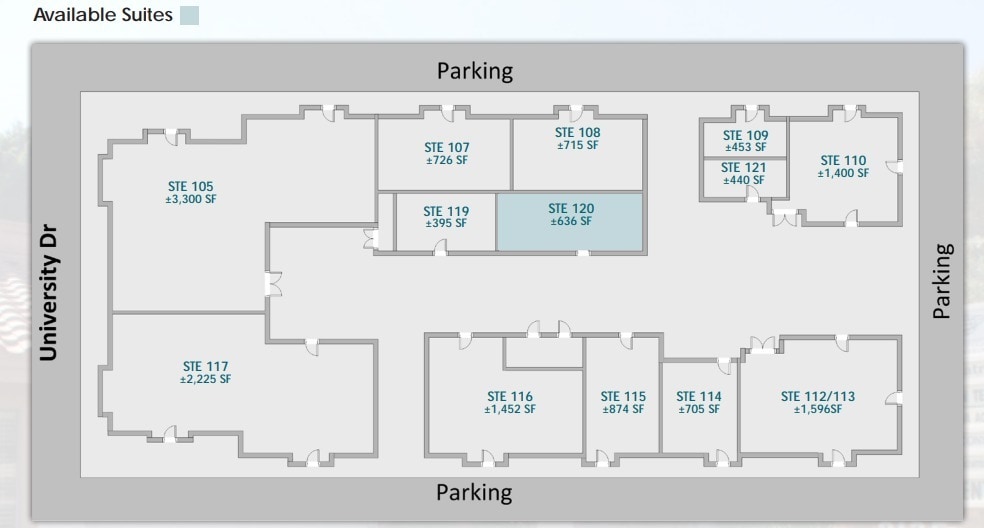2135 E University Dr, Mesa, AZ for lease Floor Plan- Image 1 of 1