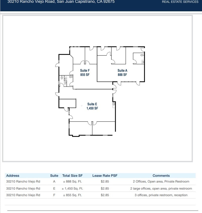 30210 Rancho Viejo Rd, San Juan Capistrano, CA à louer Plan d’étage- Image 1 de 1