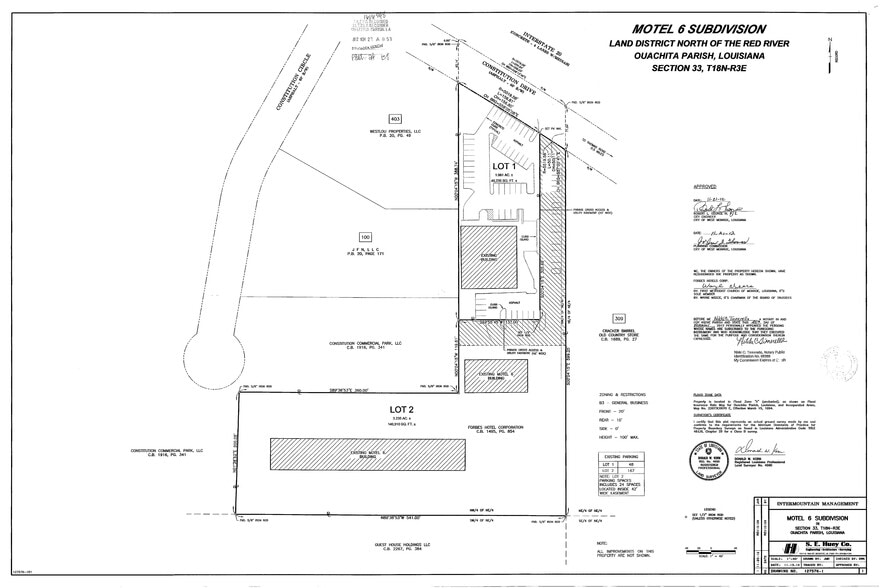399 Constitution Dr, West Monroe, LA à vendre - Plan cadastral - Image 3 de 4