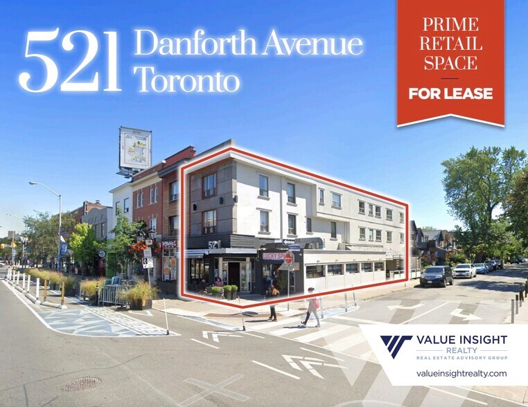 521 Danforth Ave, Toronto, ON à louer - Photo du bâtiment - Image 1 de 3