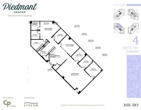 3495 Piedmont Rd NE, Atlanta, GA à louer Plan d’étage- Image 1 de 1