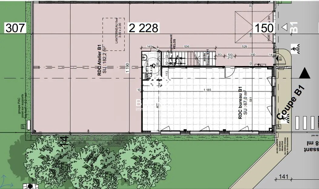 Flex dans Genay à louer Plan d’étage- Image 1 de 2