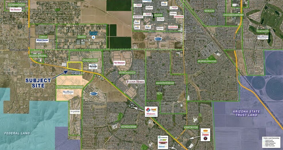 Hunt Highway, Queen Creek, AZ à louer - Aérien - Image 3 de 3