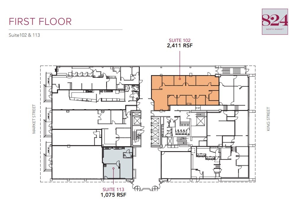 824 N Market St, Wilmington, DE for lease Floor Plan- Image 1 of 1