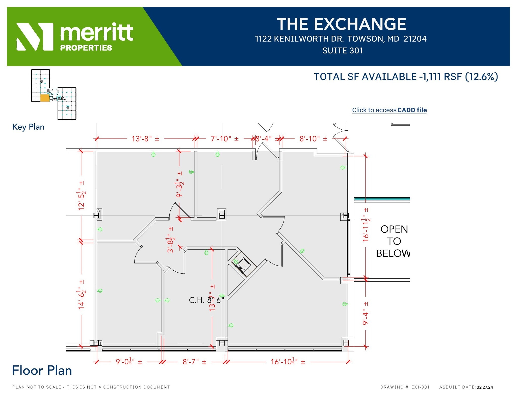 1122 Kenilworth Dr, Towson, MD à louer Plan d’étage- Image 1 de 1