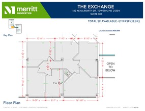 1122 Kenilworth Dr, Towson, MD à louer Plan d’étage- Image 1 de 1