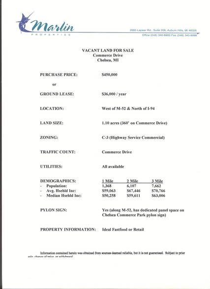 Commerce Park Dr, Chelsea, MI à vendre - Autre - Image 3 de 3