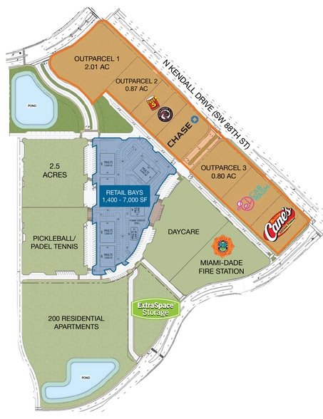 16000 N Kendall Drive, Miami, FL à louer - Plan de site - Image 3 de 3