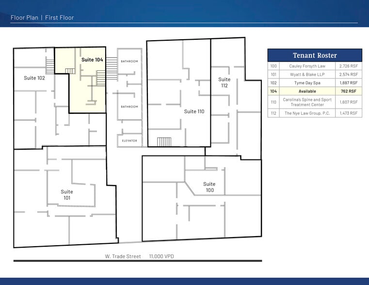 402 W Trade St, Charlotte, NC for lease - Floor Plan - Image 3 of 14