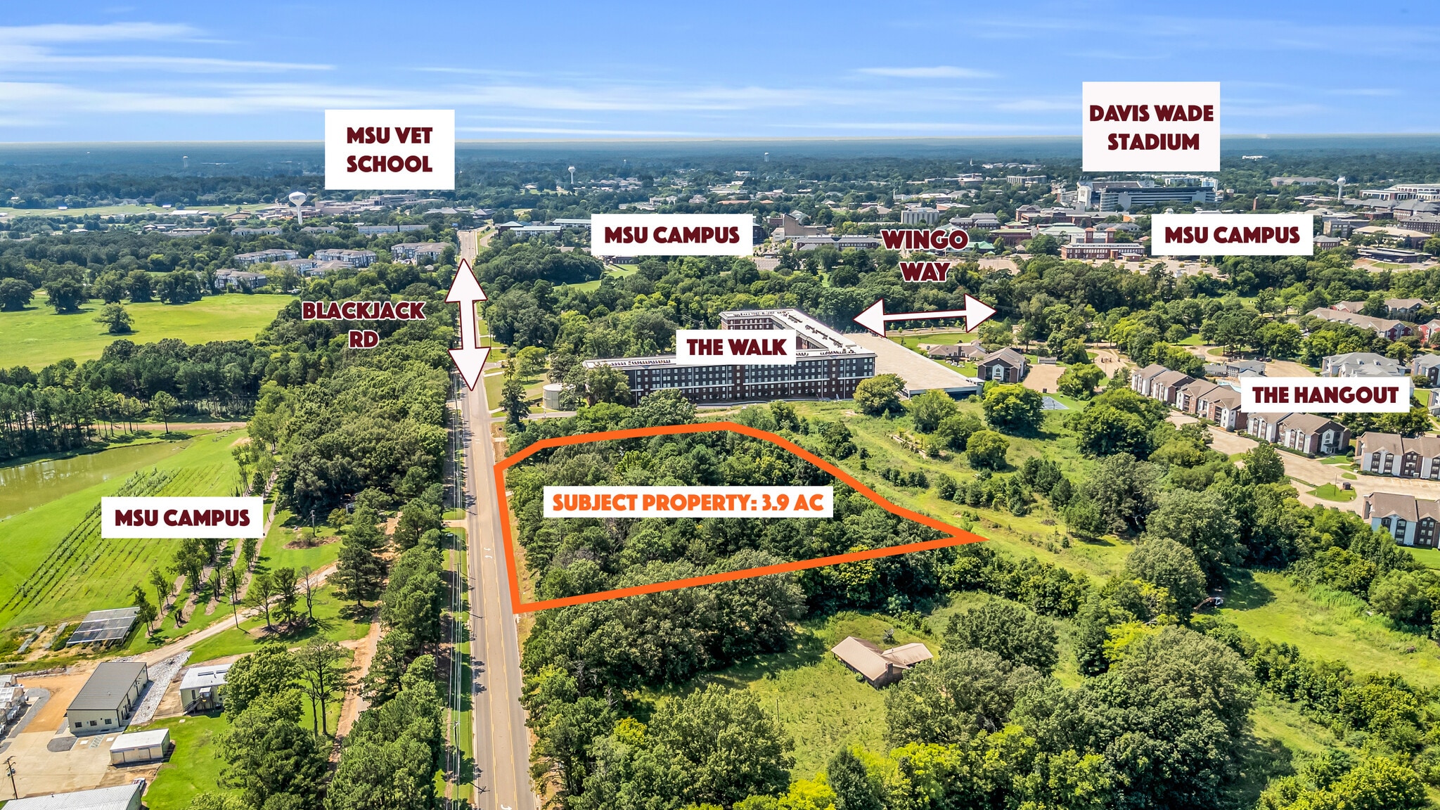 1683 Blackjack Rd, Starkville, MS for sale Aerial- Image 1 of 17