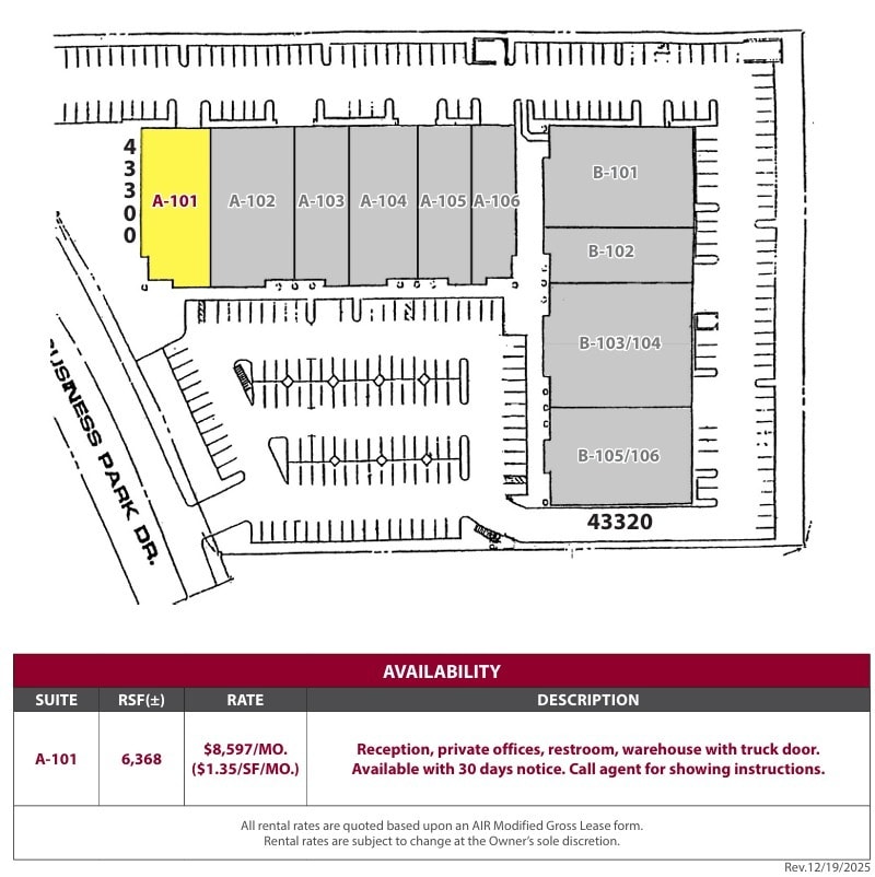 43300-43320 Business Park Dr, Temecula, CA for lease Site Plan- Image 1 of 1