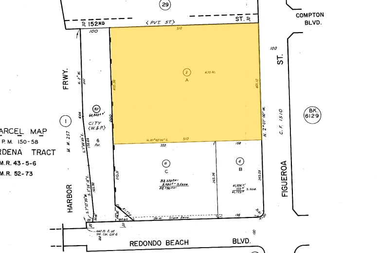 15151-15191 S Figueroa St, Gardena, CA for lease - Plat Map - Image 2 of 7