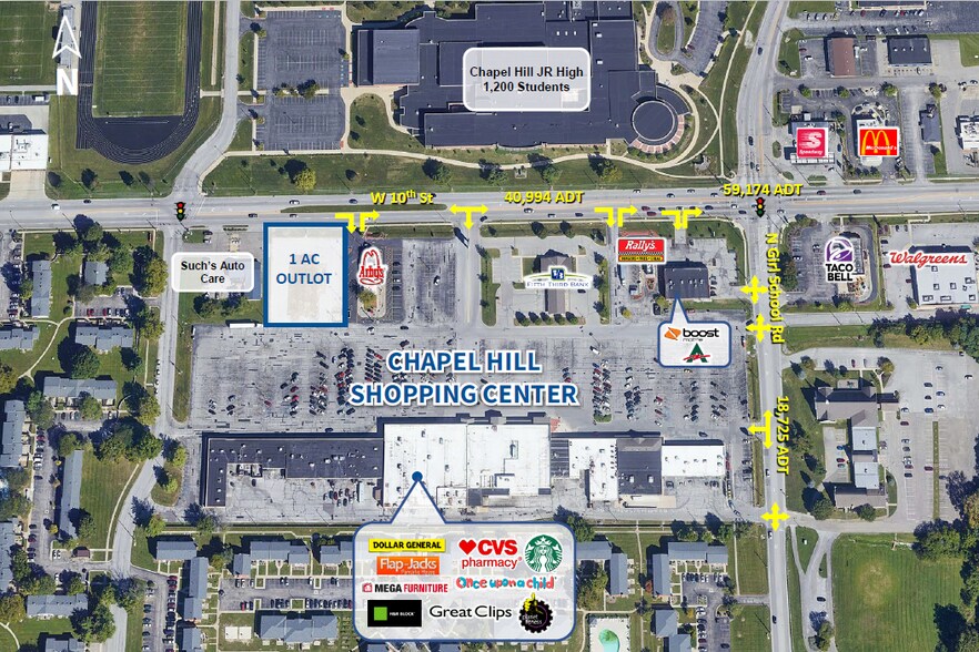 7421 W 10th St, Indianapolis, IN à vendre - Photo du bâtiment - Image 2 de 5