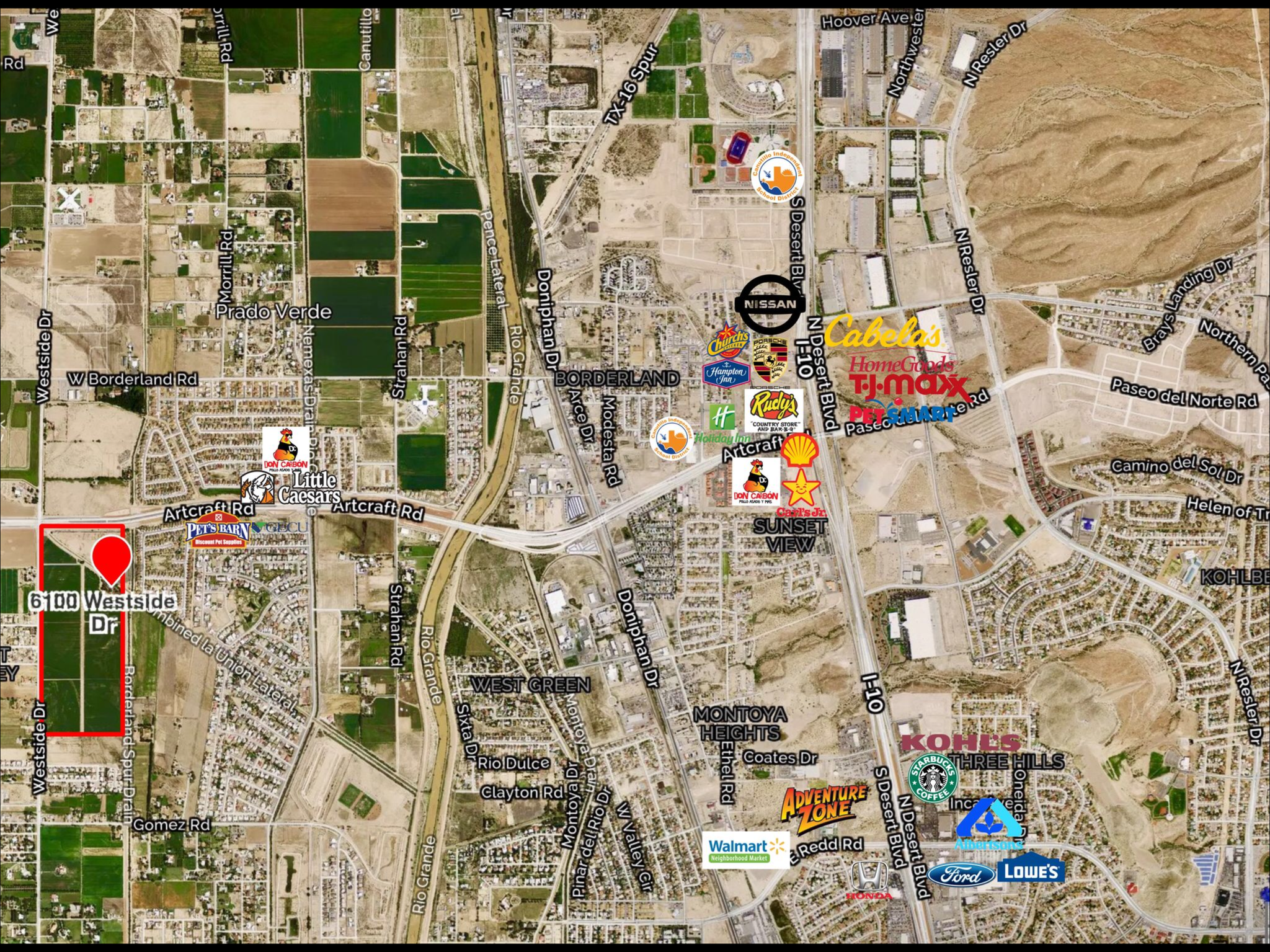 6100 Westside Dr, El Paso, TX for sale Aerial- Image 1 of 1