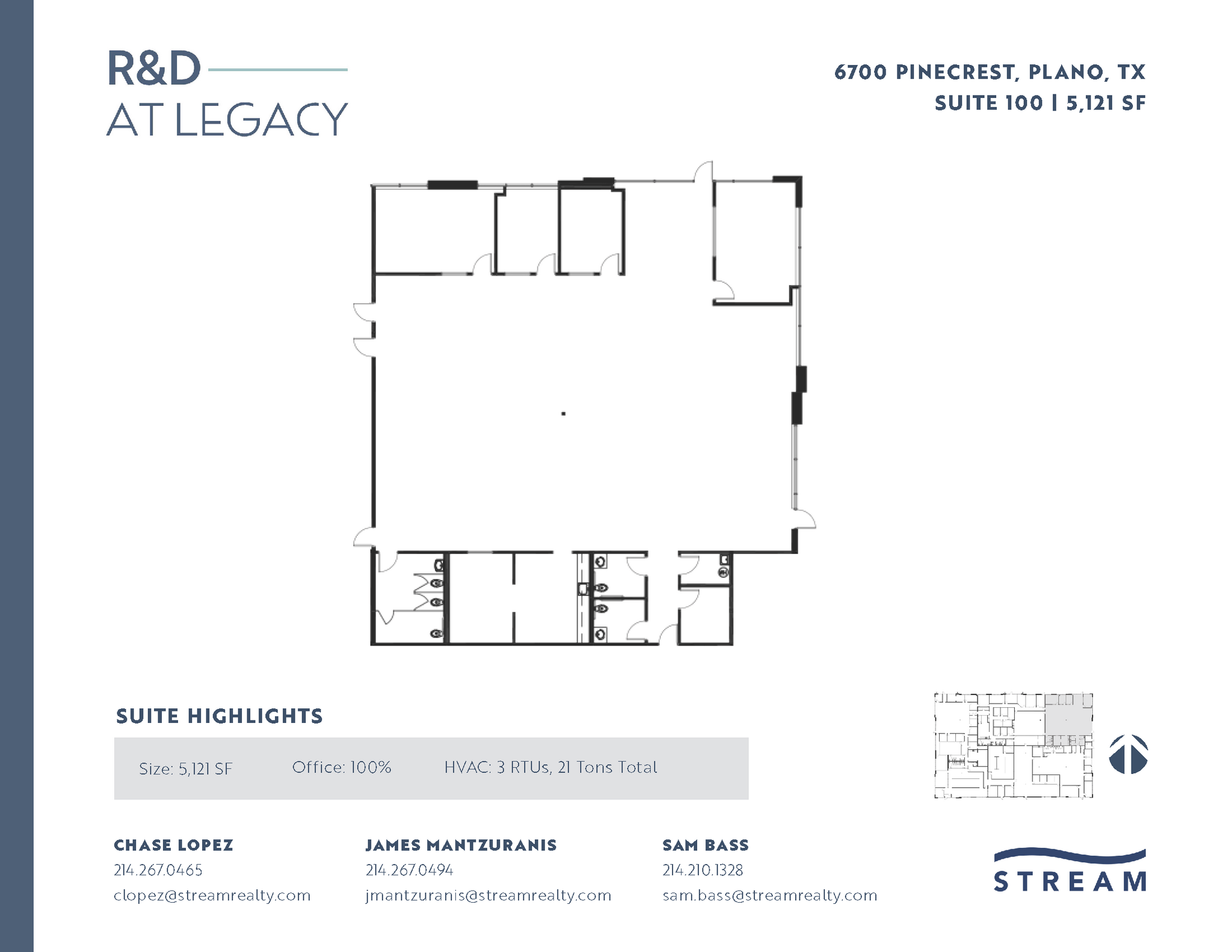 6400 Pinecrest Dr, Plano, TX à louer Plan d’étage- Image 1 de 3